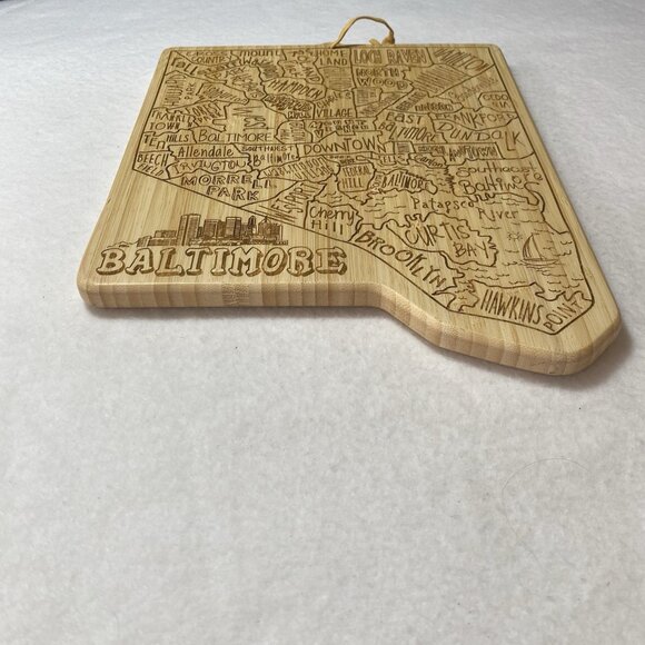 Baltimore City Cutting Serving Charcuterie Board Totally Bamboo 12” Decor - Picture 4 of 10